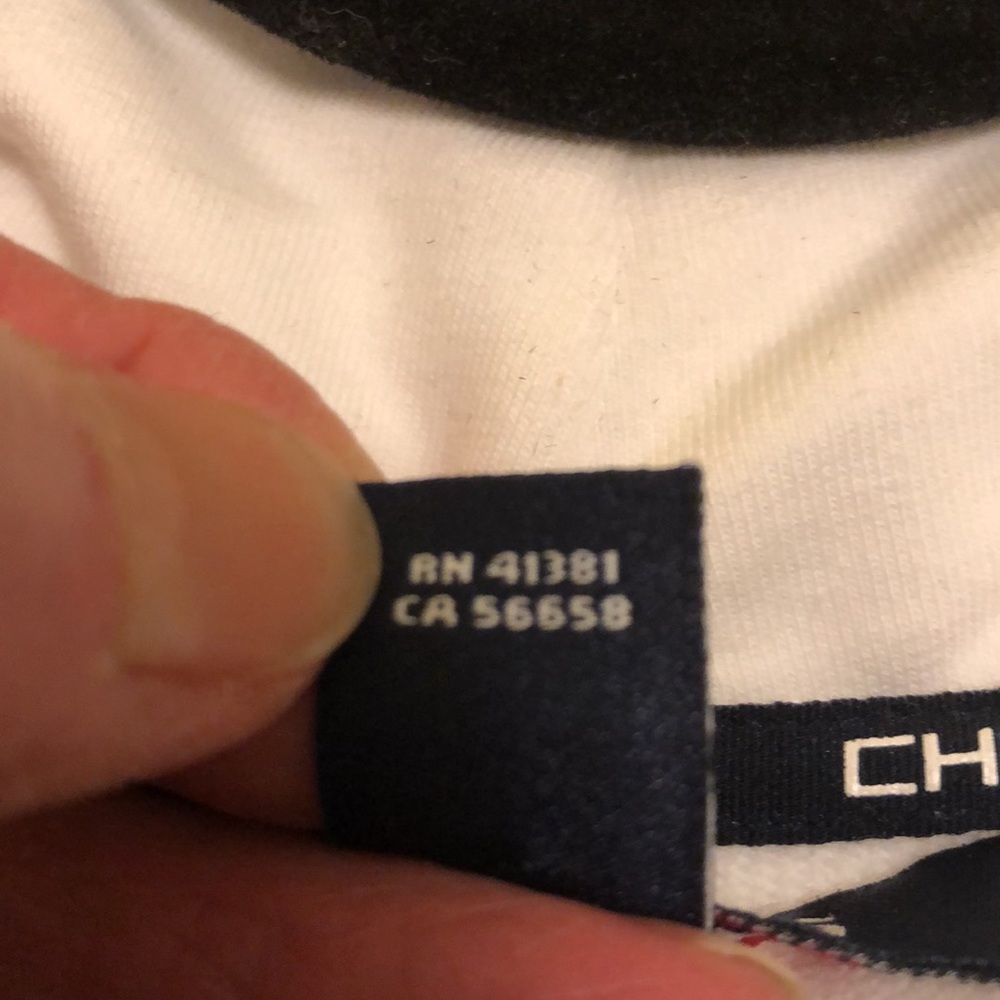 CHAPS SPORT RALPH LAUREN MEDIUM MOCK NECK KNIT VEST WHITE NAVY FULL ZIP  #089 - Picture 5 of 10